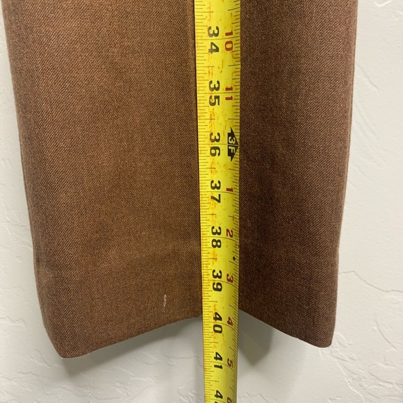 Eccoci Dark Brown Wool Straight Leg Work Pants Size 8 - Picture 11 of 14